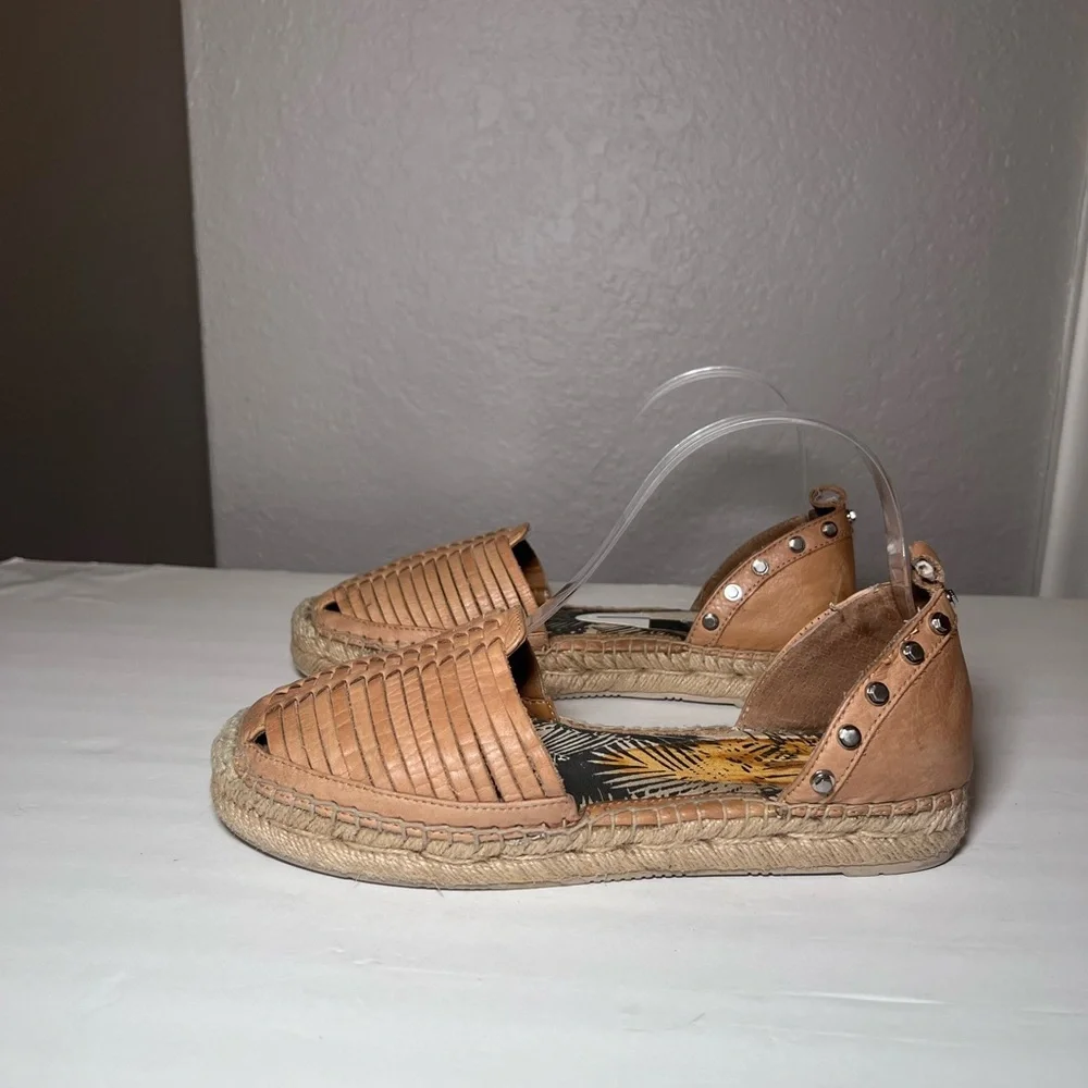 Dolce Vita Ceyla Espadrille Sandals Slip On Tan Brown Women Size 7.5